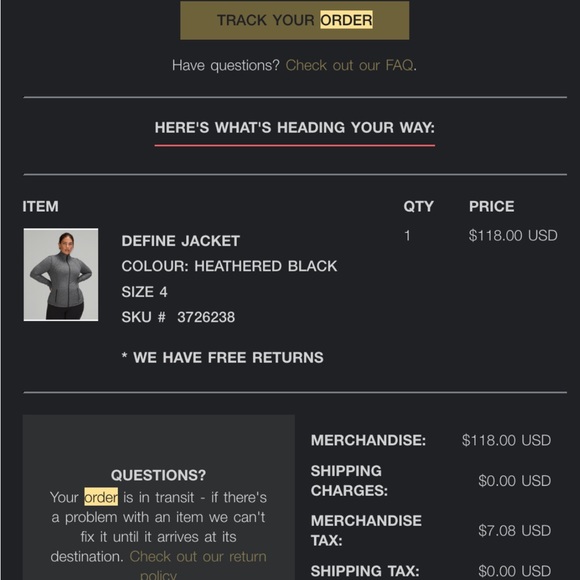 Lululemon Bbl jacket size 4 - Picture 3 of 3